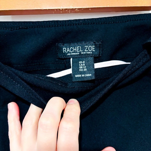 RACHEL ZOE Black wide-leg pants | Gold button nautical style | Size 8 * - Picture 5 of 8